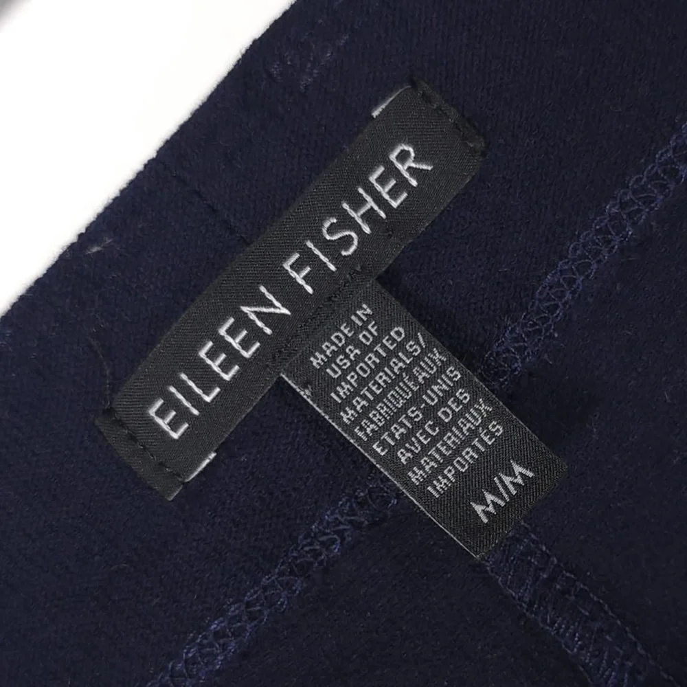 EILEEN FISHER Women’s Pull on Pants Viscose Blend USA🇺🇸MADE EETK Navy MEDIUM‎